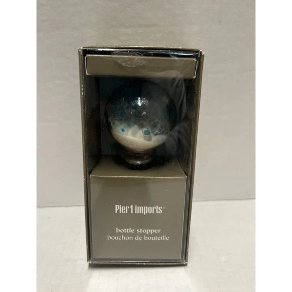 Pier 1 Imports Bottle Stopper Wine Barware Nautical Beach sand shells - Picture 5 of 12